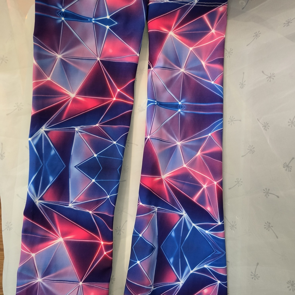 NWOT Freedom Rave Wear Neon Geometric Arm Sleeves XL